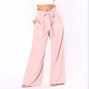 Tie waist trouser